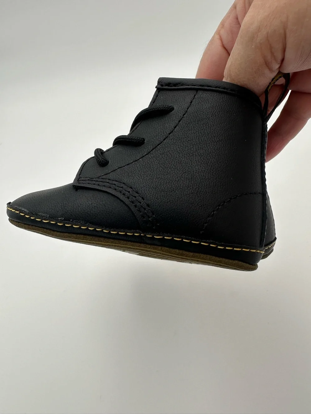Dr. Martens Black Leather 1460 Crib Boots Shoes NWOB Size US 3